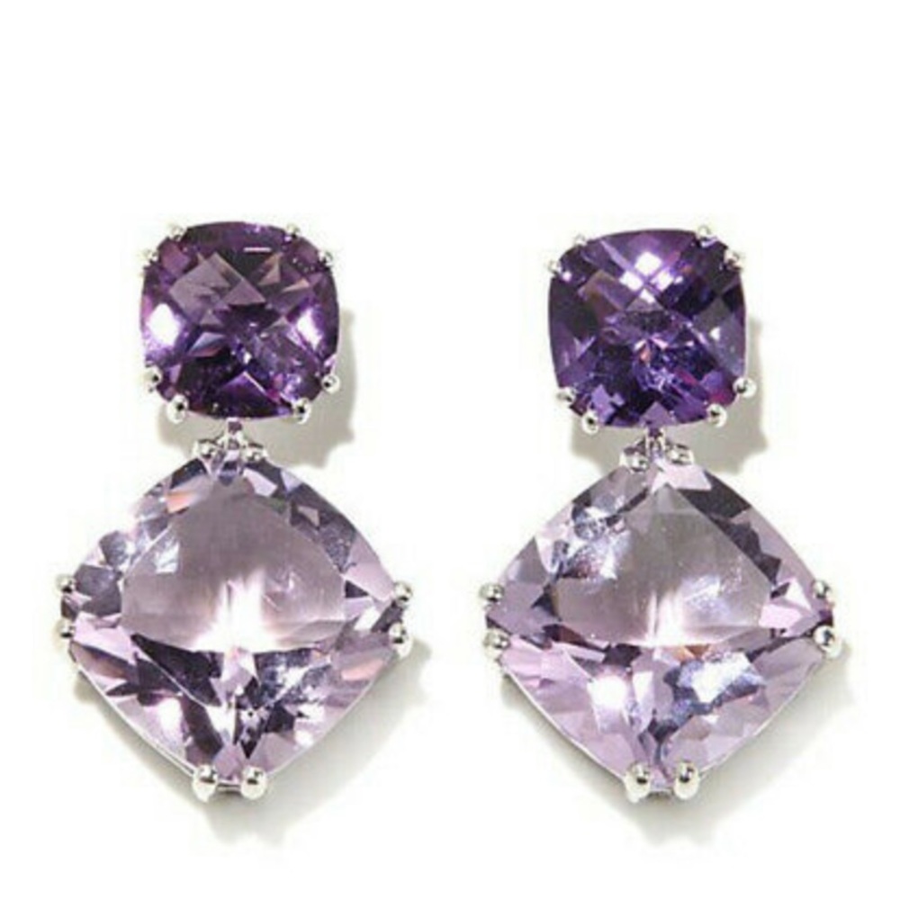 New Sterling silver diamond earrings